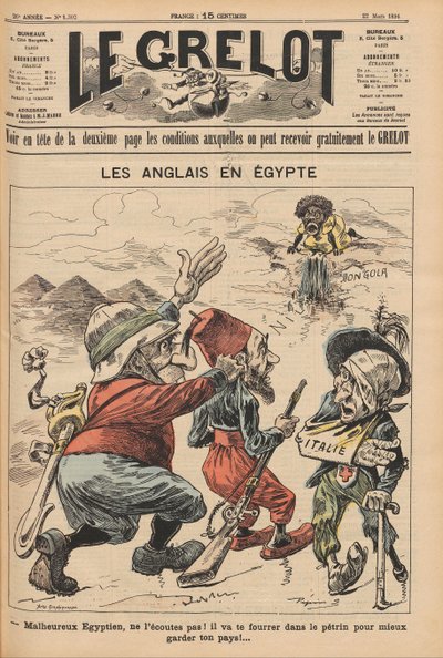 Gli inglesi in Egitto. Caricatura da Le Grelot, 22 marzo 1896 da Unbekannt