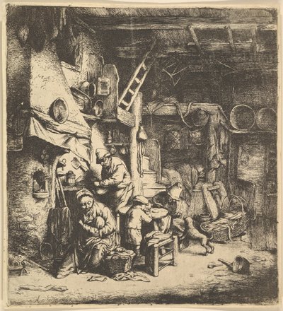 La famiglia (copia inversa), 1610-85 da Unbekannt