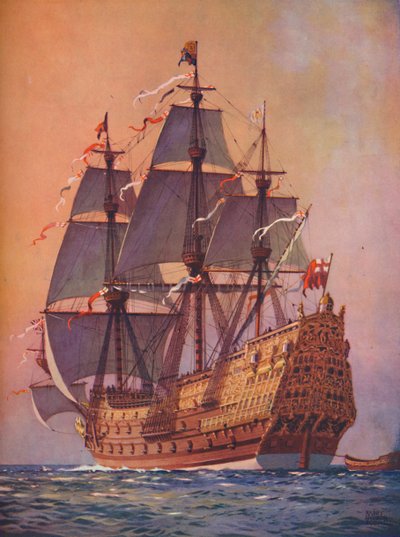 Il più bel vascello da guerra del suo tempo, il Sovereign of the Seas segnò una tappa importante nello sviluppo da Unbekannt