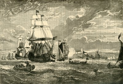 La prima flotta della Compagnia delle Indie Orientali che lascia Woolwich, 1601, 1890 da Unbekannt