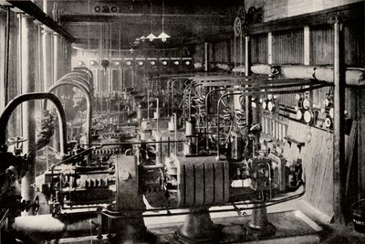 La prima stazione di generazione turbo-elettrica Parsons, c1916 da Unbekannt