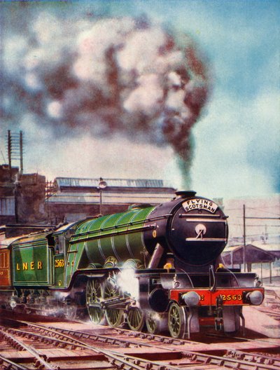 Il Flying Scotsman lascia la stazione di Kings Cross, trainato dal No. 2563, 1935-36 da Unbekannt