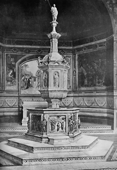 Il fonte battesimale nella chiesa di San Giovanni, Siena, 1903 da Unbekannt