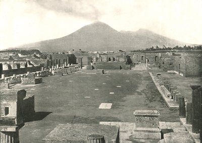 Il Foro di Pompei e il Vesuvio, Italia, 1895 da Unbekannt