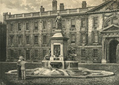 La fontana, Kings College, Cambridge, fine XIX secolo da Unbekannt