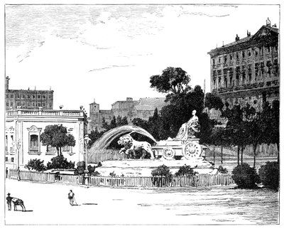 La Fontana di Cibele, Madrid, 1900 da Unbekannt