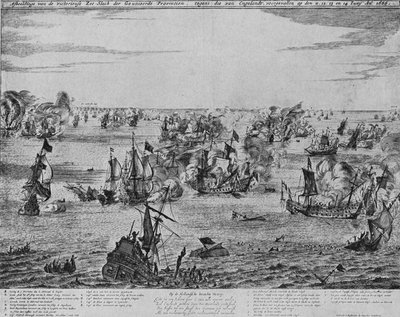 La battaglia dei quattro giorni, c1667 da Unbekannt