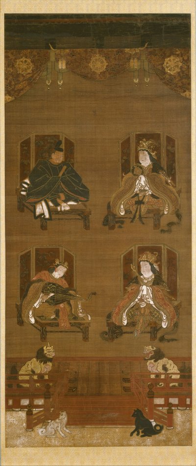 Le Quattro Divinità del Complesso del Tempio di Koyasan da Unbekannt