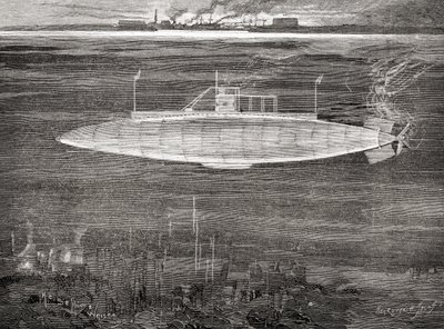 Il sottomarino della Marina Francese Gustave Zédé, varato nel 1900 da Unbekannt
