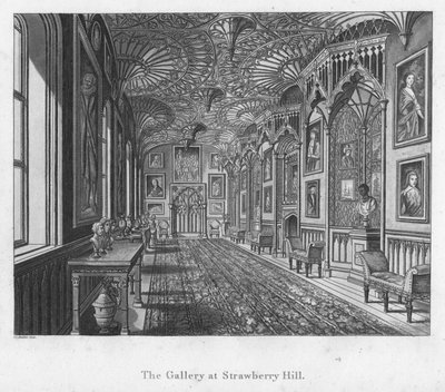 La Galleria a Strawberry Hill, c. 1792 da Unbekannt