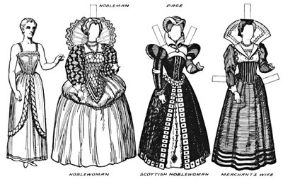 La Galleria del Costume Britannico: Abito indossato alla fine del XVI secolo da Unbekannt