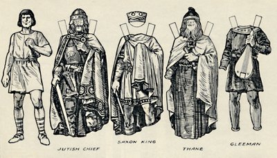 La galleria del costume britannico: come si vestivano le persone in tempi anglosassoni, c1934 da Unbekannt