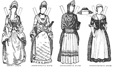 La Galleria del Costume Britannico: Alcuni degli abiti indossati durante il regno di Anna, c1934 da Unbekannt