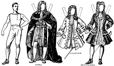 La galleria del costume britannico: alcuni degli abiti indossati durante il regno di Anna, c1934 da Unbekannt