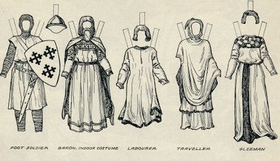 Galleria del Costume Britannico: Tipi di Abbigliamento nei Tempi dei Primi Plantageneti, c1934 da Unbekannt