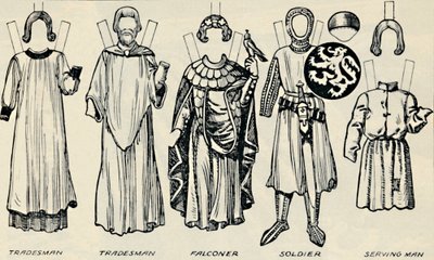 La galleria del costume britannico: cosa indossavano uomini e donne al tempo di Enrico III, c1934 da Unbekannt