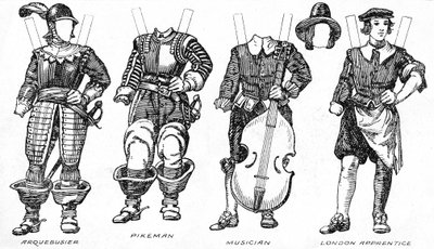 La Galleria del Costume Storico: Alcuni abiti di Cavalieri e Roundheads, c1934 da Unbekannt