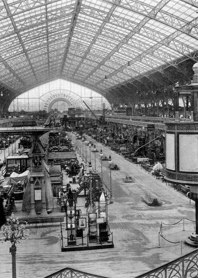 La Galleria delle Macchine, Esposizione Universale, Parigi da Unbekannt