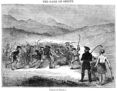 Il gioco dello Shinty, XVIII o XIX secolo da Unbekannt
