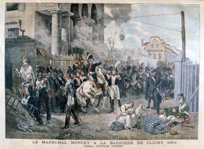 La porta di Clichy durante la difesa di Parigi, 30 marzo 1814 da Unbekannt