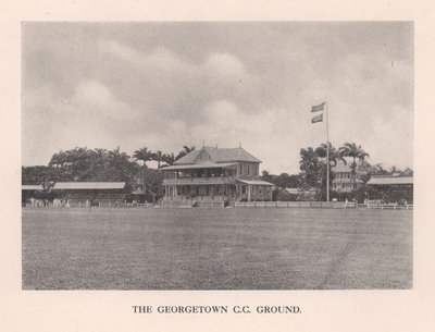 Il campo da cricket del Georgetown Cricket Club, Guyana britannica, 1910-1912 da Unbekannt