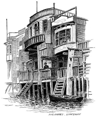 Il pub The Grapes, Limehouse, Londra, 1887 da Unbekannt
