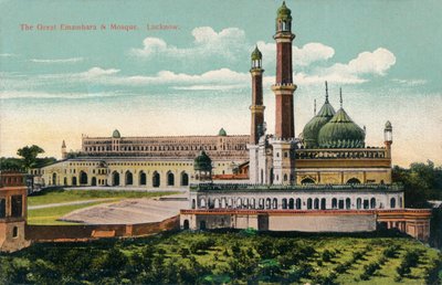 La grande Embambara e moschea. Lucknow, c1900 da Unbekannt