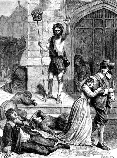 La grande peste del 1665, c1902 da Unbekannt