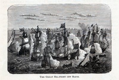 La grande battaglia navale di Sluys, 1882 da Unbekannt