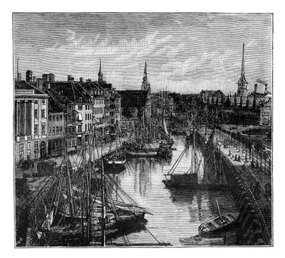 Il porto, Copenaghen, Danimarca da Unbekannt