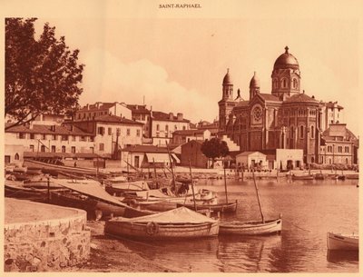 Il porto e la chiesa, Saint Raphael, 1930 da Unbekannt