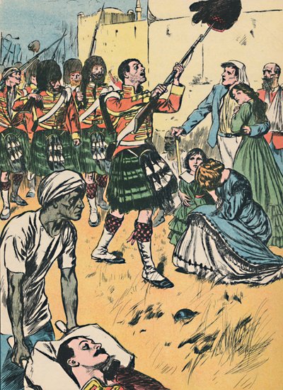 Gli Highlanders entrano a Lucknow, c1907 da Unbekannt