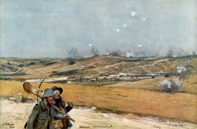 Le colline e il forte di Douaumont, Verdun, Francia, 18 marzo 1916, 1926 da Unbekannt