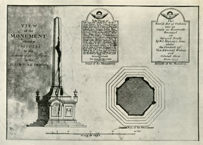 Il Monumento di Holwell, c1820, 1925 da Unbekannt