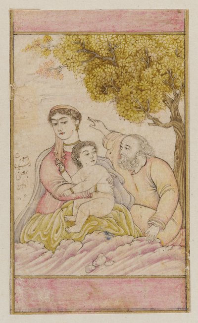 La Sacra Famiglia da un disegno europeo, XVII secolo da Unbekannt