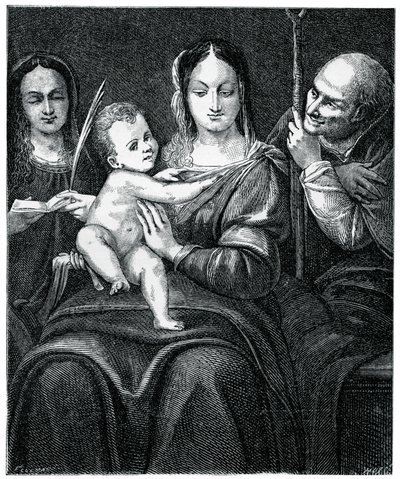 La Sacra Famiglia con Santa Caterina, 1769, 1870 da Unbekannt
