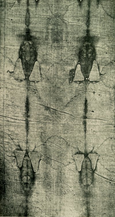 La Sacra Sindone - Impronta del corpo: vista frontale, 1902 da Unbekannt