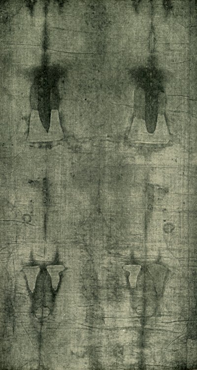 La Sacra Sindone - Impronta del corpo vista da dietro, 1902 da Unbekannt