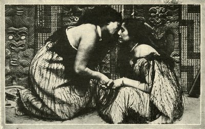 Il Hongi, un saluto Maori, c1948 da Unbekannt