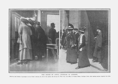 Le ore di terribile suspense a Londra, 20 aprile 1912 da Unbekannt