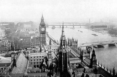 Le Case del Parlamento, viste dalla Victoria Tower, Westminster, Londra, c1905 da Unbekannt