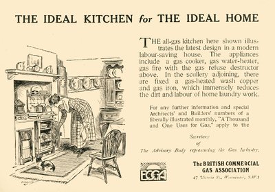 La cucina ideale per la casa ideale - The British Commercial Gas Association, 1920 da Unbekannt