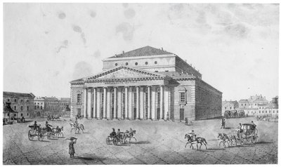 Il Teatro Imperiale Bolshoi Kamenny, San Pietroburgo, Russia, anni 1820 da Unbekannt