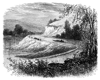 Il fiume James e la campagna vicino a Richmond, Virginia, USA, XIX secolo da Unbekannt