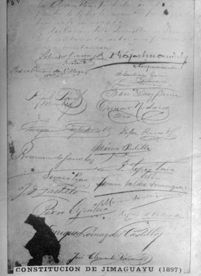 La Costituzione di Jimaguayú, 1895 da Unbekannt