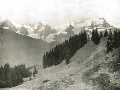 La Jungfrau e i suoi vicini, Svizzera, 1895 da Unbekannt