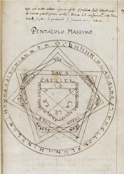 La Chiave di Salomone Clavicula Salomonis, inizio XVIII secolo da Unbekannt