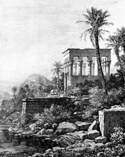 Il chiosco, Tempio di Philae, Egitto, 1881 da Unbekannt