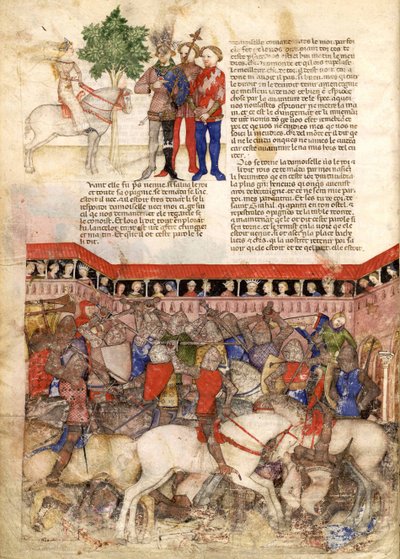 I Cavalieri della Tavola Rotonda, Miniatura da La Quête du Saint Graal et la Mort d