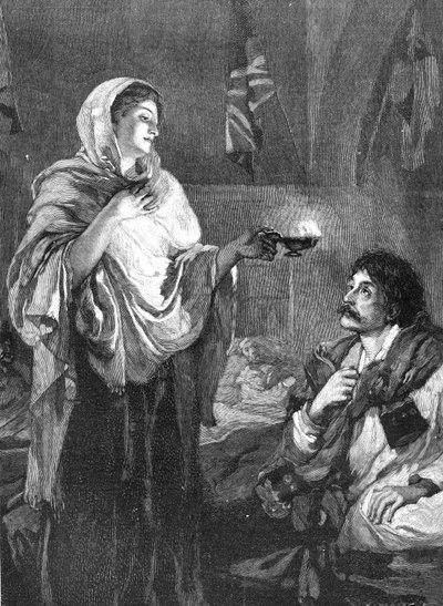 La signora con la lampada, c1880 da Unbekannt